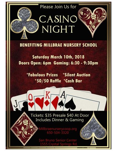 Casino Gaming Millbrae Nursery School donate to a great cause